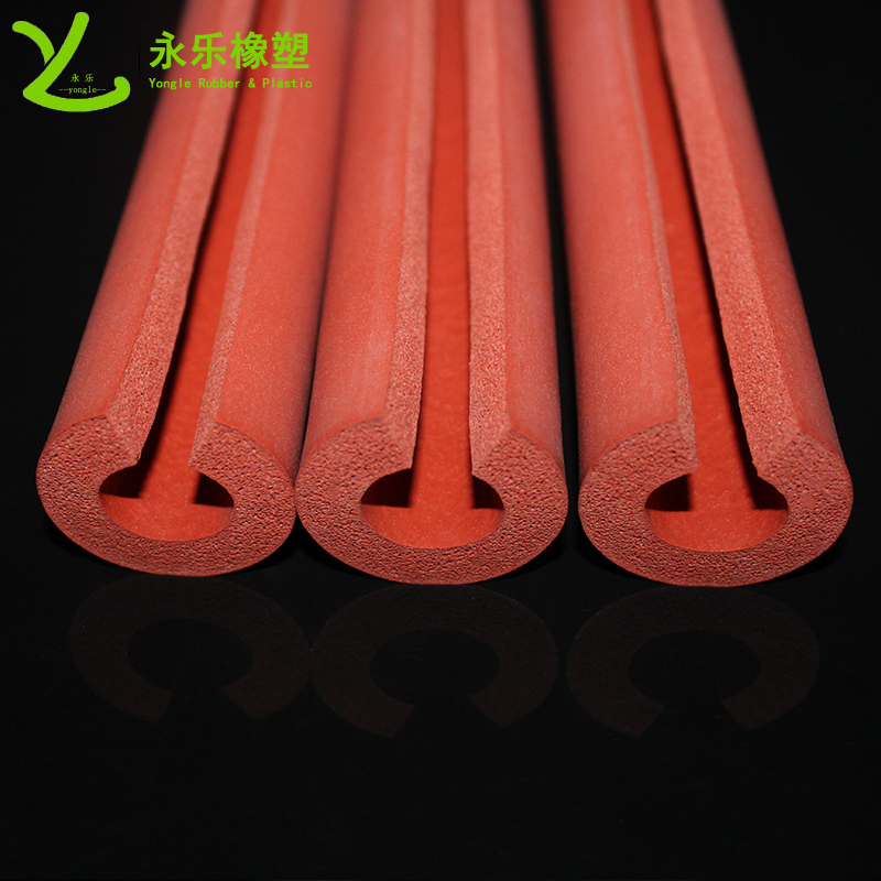开口发泡硅胶管，耐高温发泡硅胶管，保温发泡硅胶管，隔热发泡硅胶管